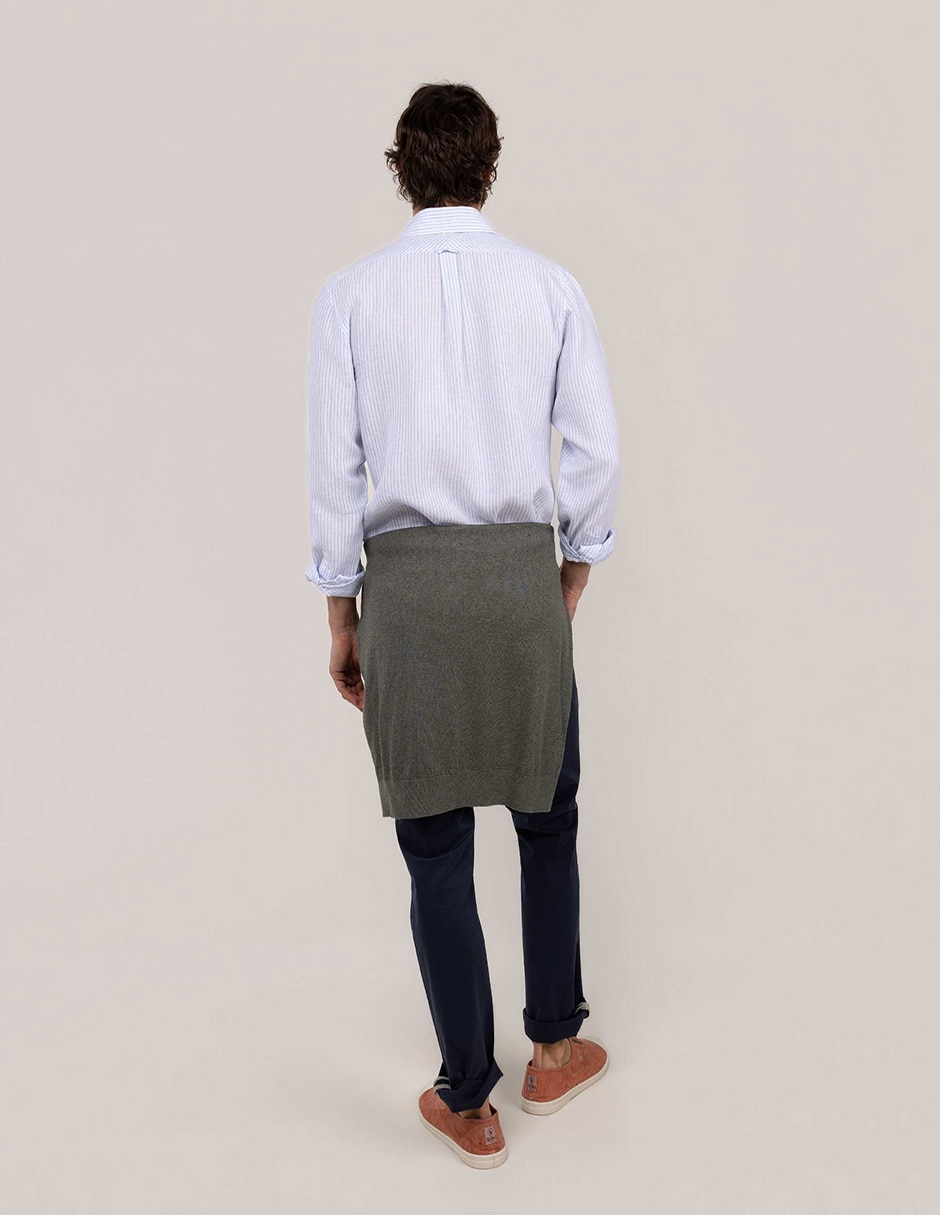 Camisa casual El Ganso de lino manga larga para hombre