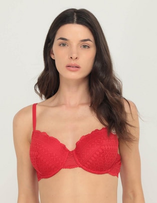 Brassiere demi copa preformada para mujer Brassiere demi copa preformada para mujer