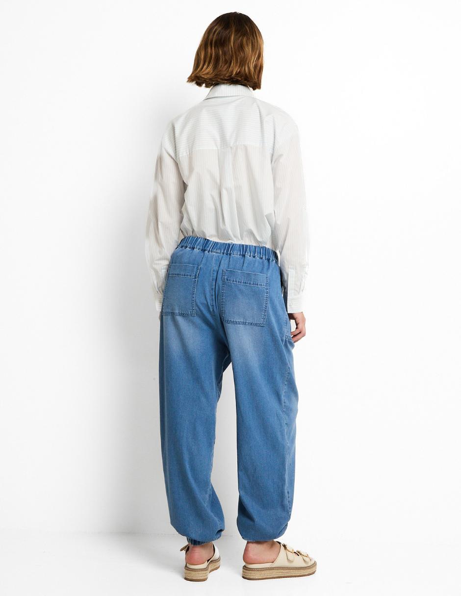 Jeans maternidad relaxed straight corte cintura alta 5