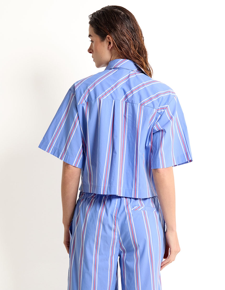 Playera pijama Etam estampado a rayas para mujer