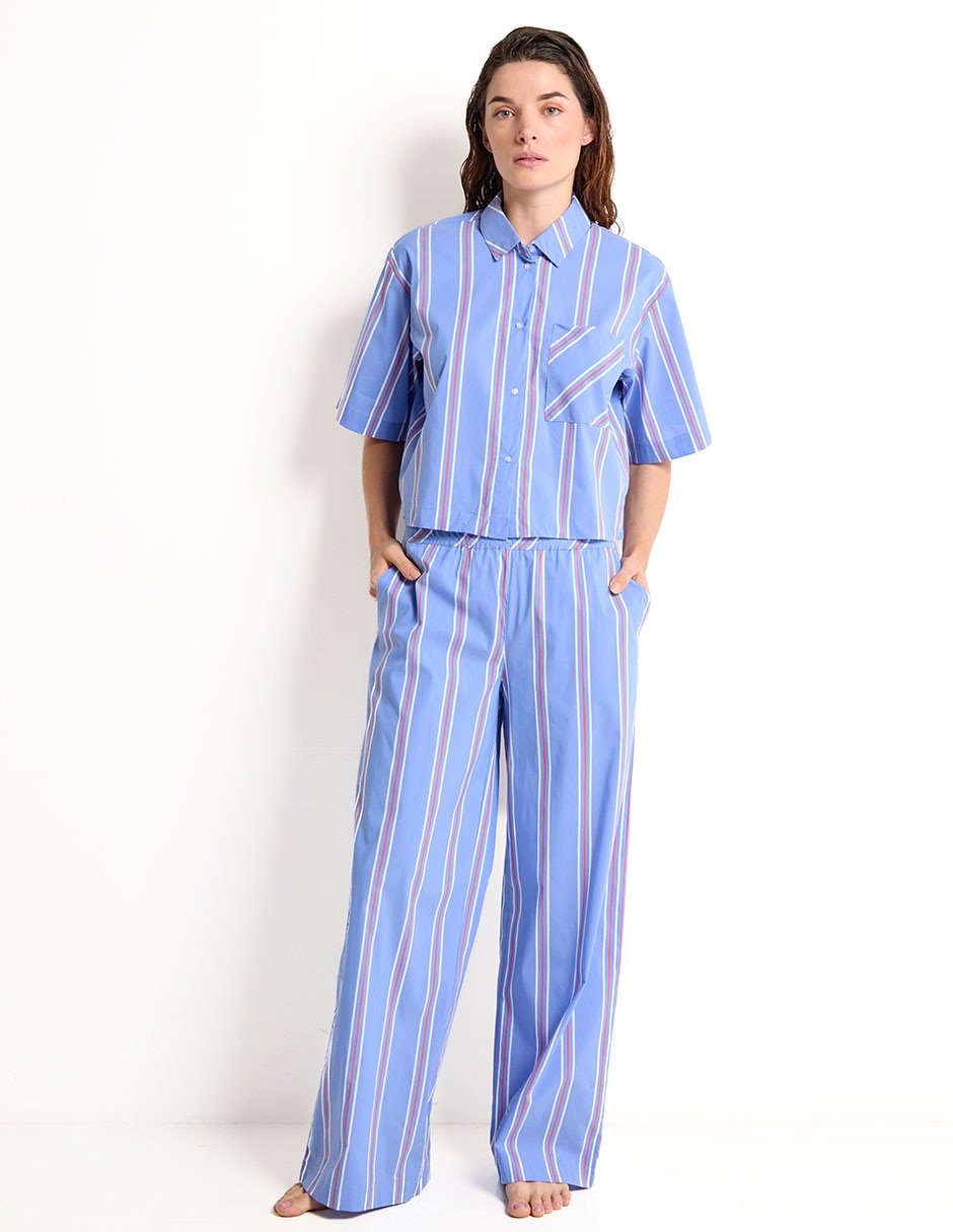 Playera pijama Etam estampado a rayas para mujer