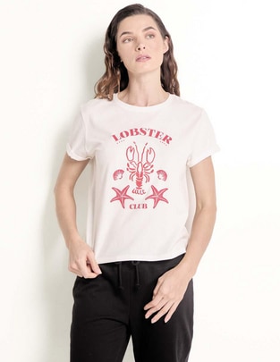 Playera pijama Etam estampado gráfico para mujer