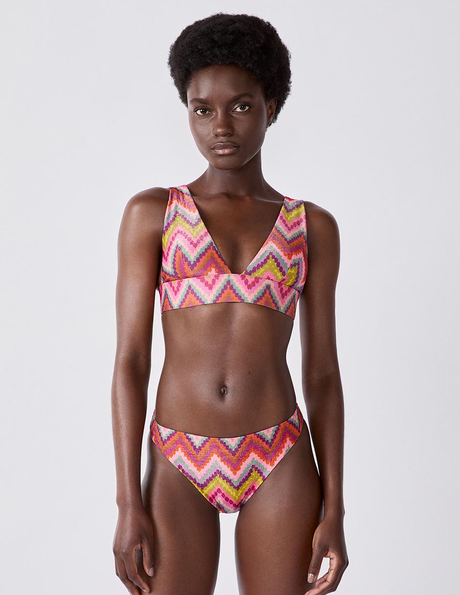 Bikini Etam estampado a la cadera para mujer