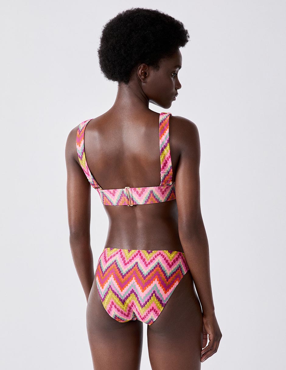 Bikini Etam estampado a la cadera para mujer