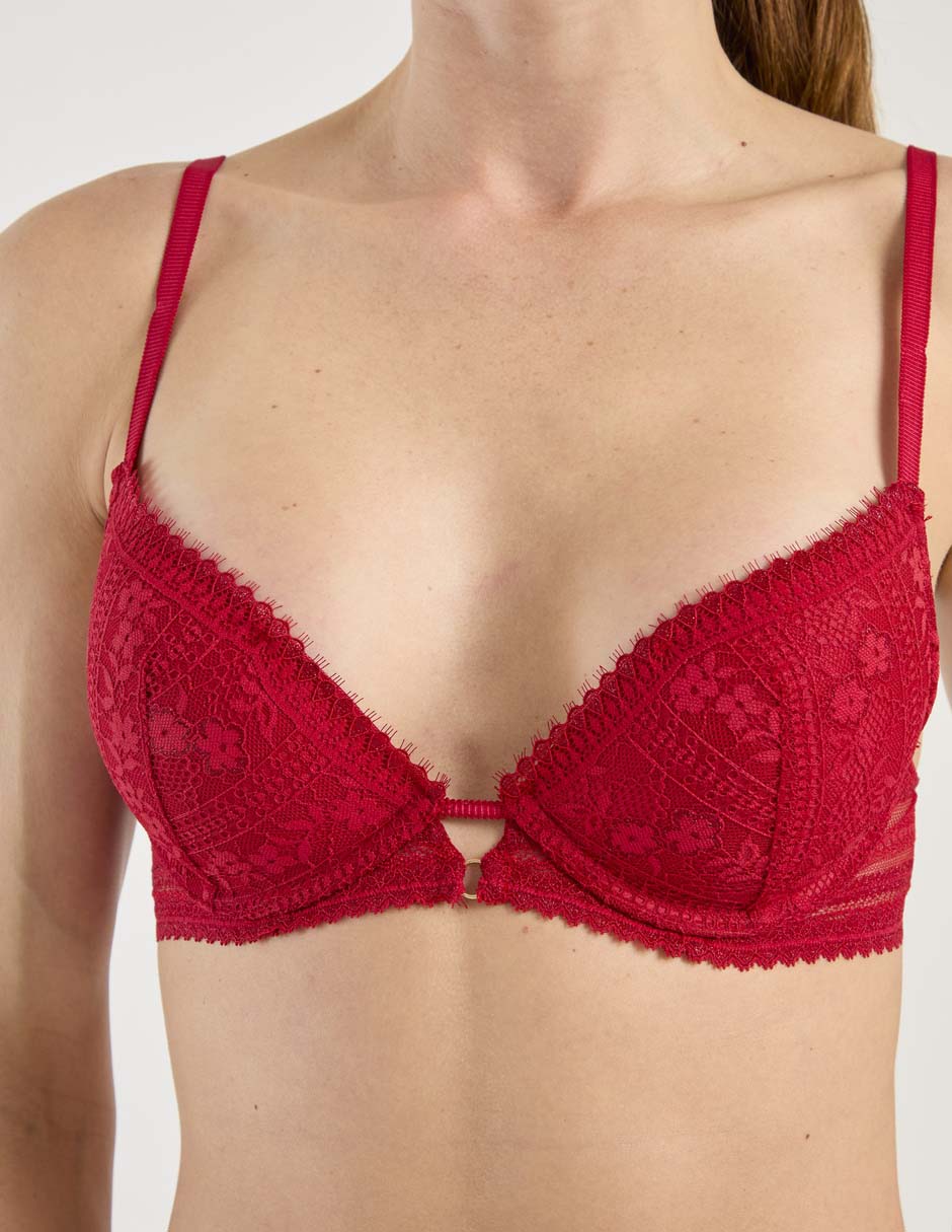 Brassiere demi copa preformada para mujer 4