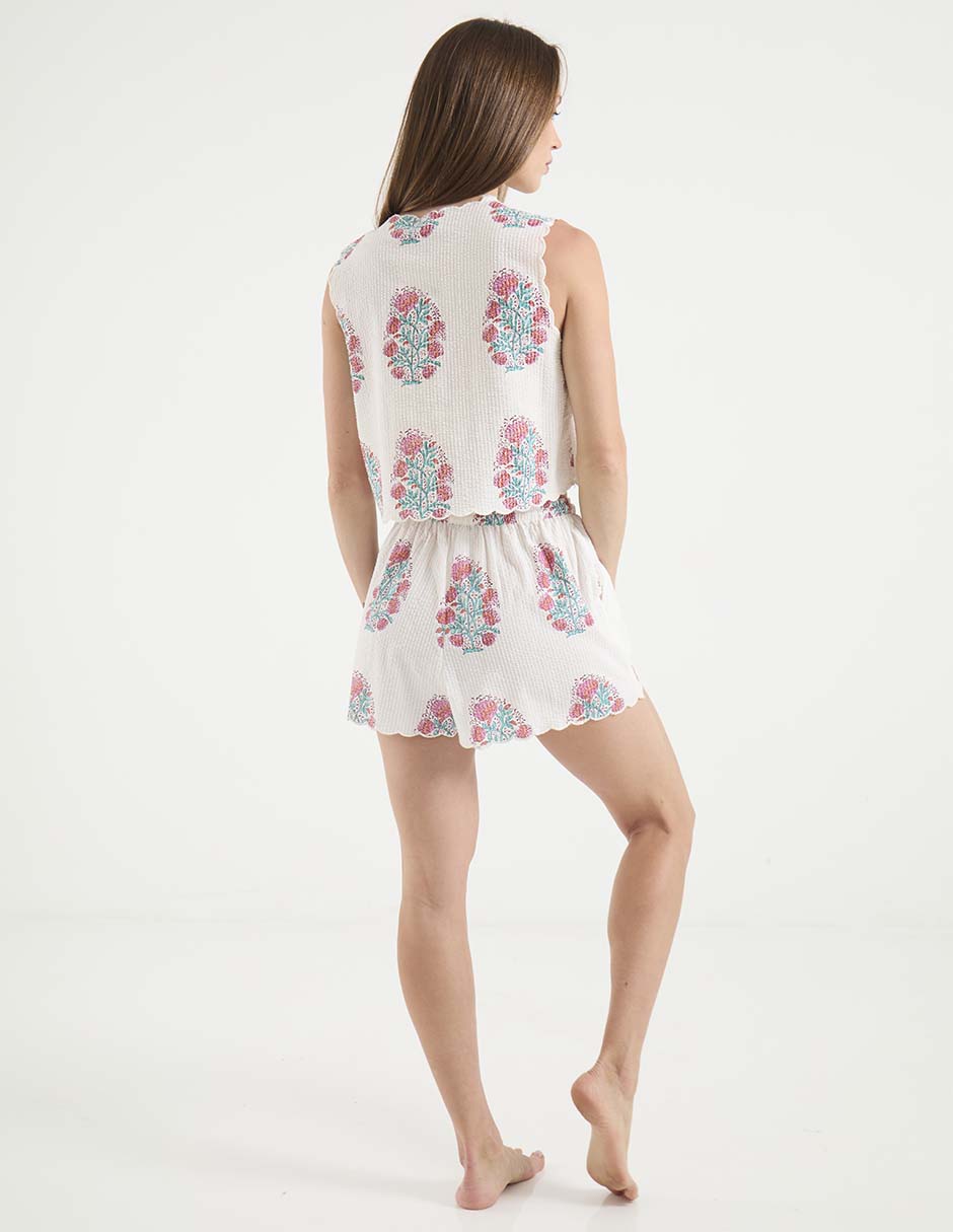 Short pijama floral para mujer 5