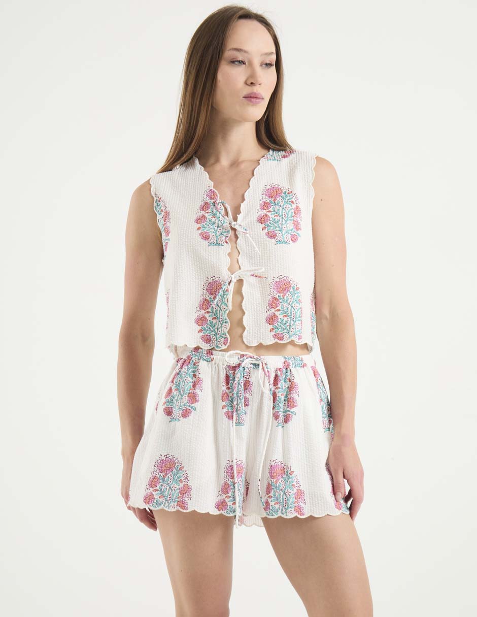 Playera pijama Etam floral para mujer