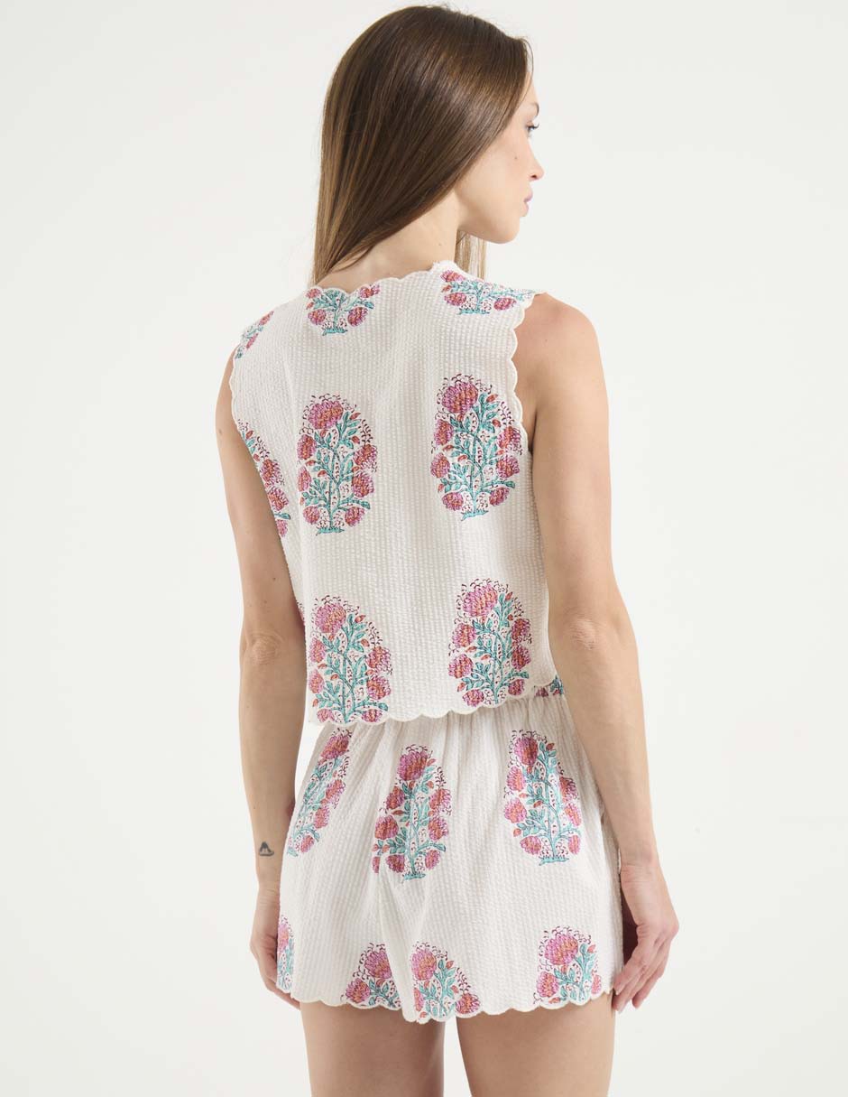 Playera pijama Etam floral para mujer