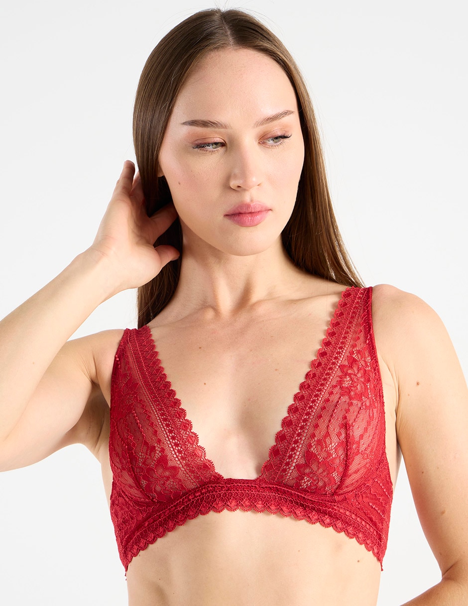 Bralette copa triangular para mujer Bralette copa triangular para mujer