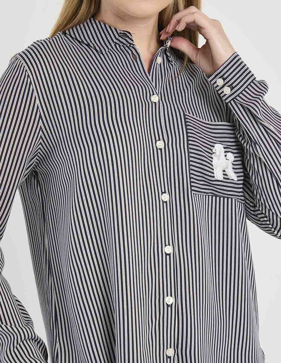 Playera pijama Etam estampado a rayas para mujer