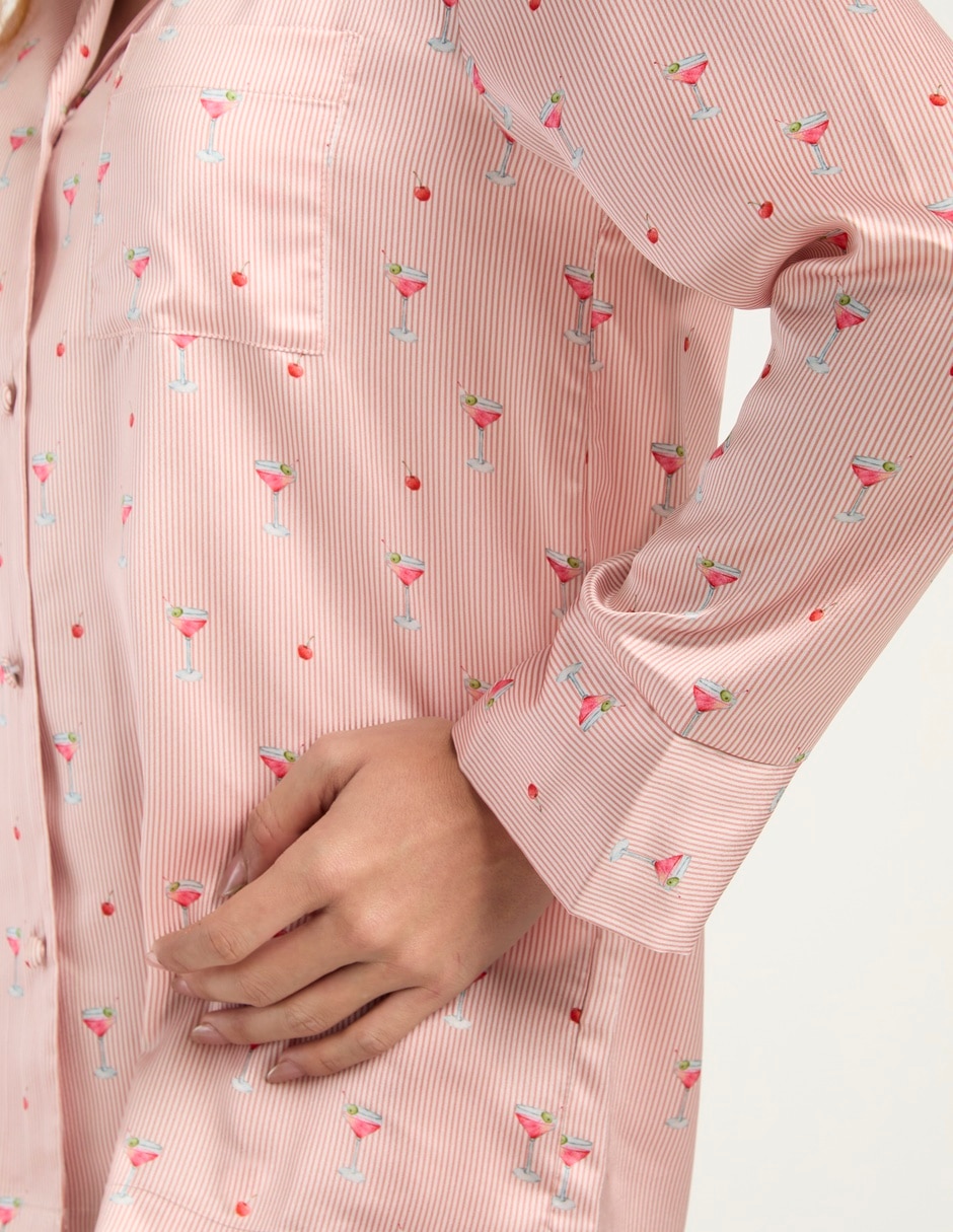 Playera pijama estampado microprint para mujer 10