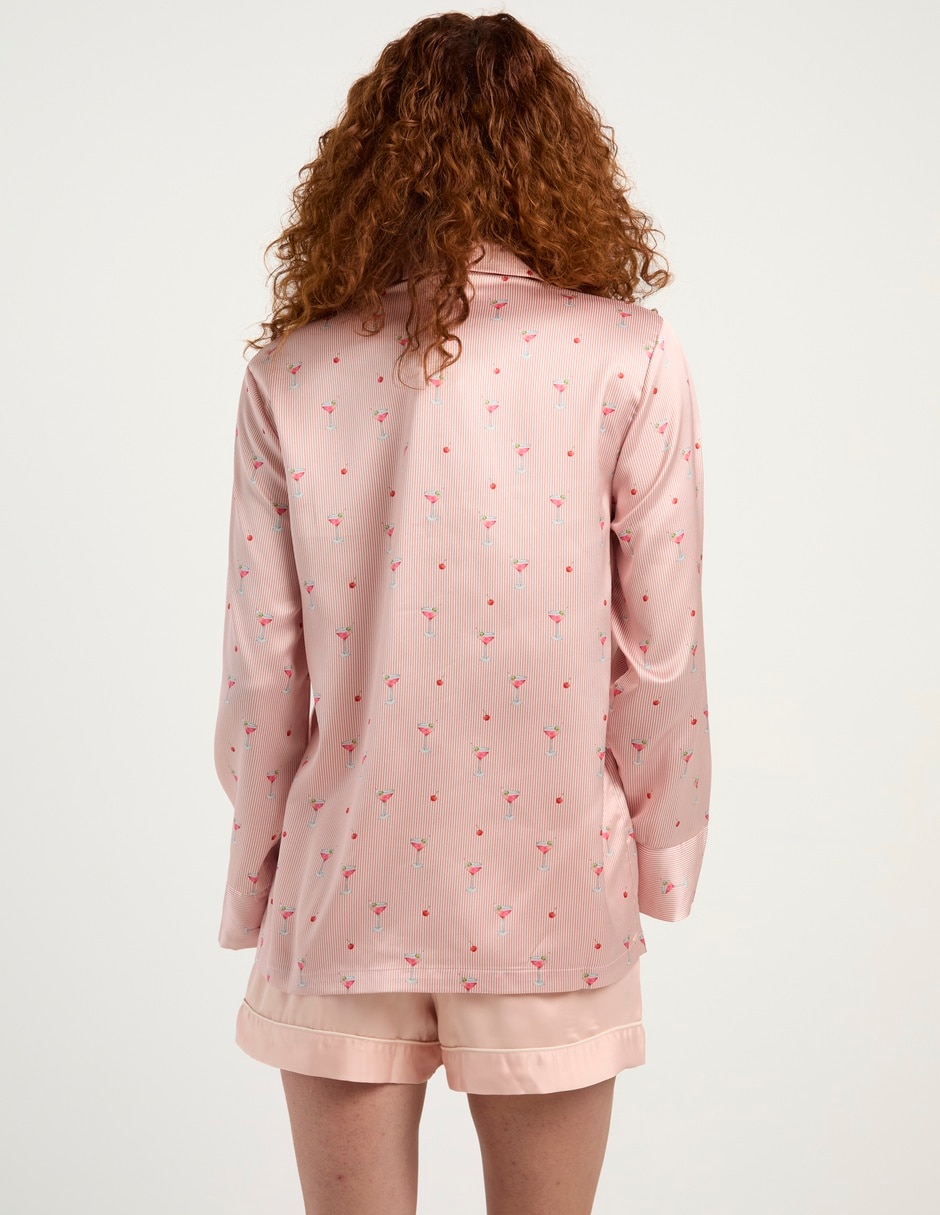 Playera pijama estampado microprint para mujer 11