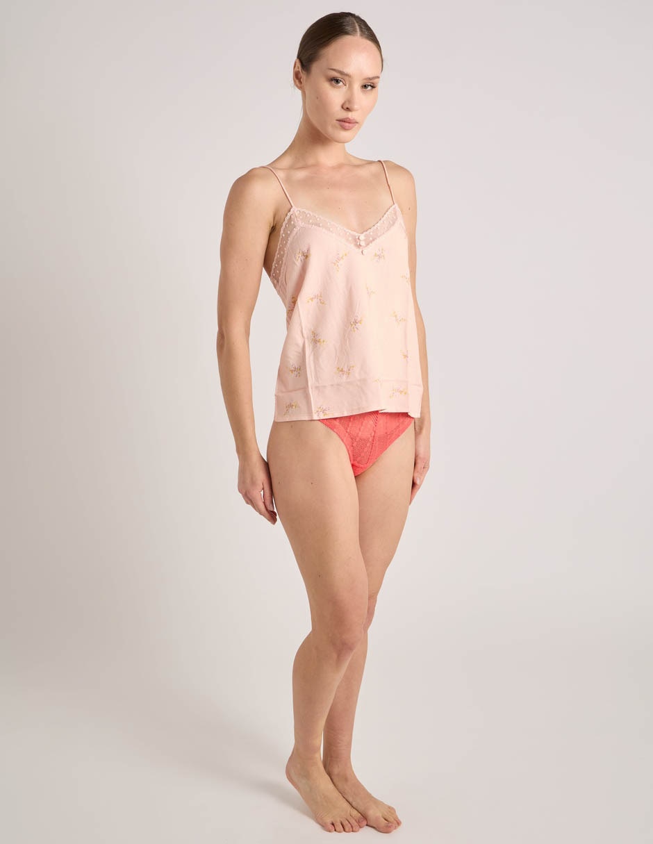 Playera pijama estampado floral para mujer 3