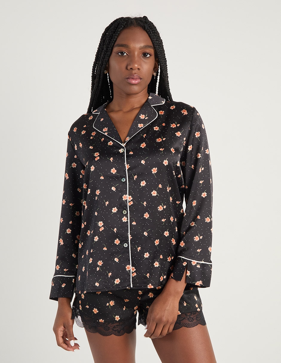 Playera pijama Etam estampado floral para mujer