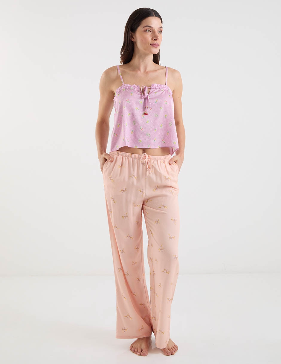Pantalón pijama de algodón para mujer
