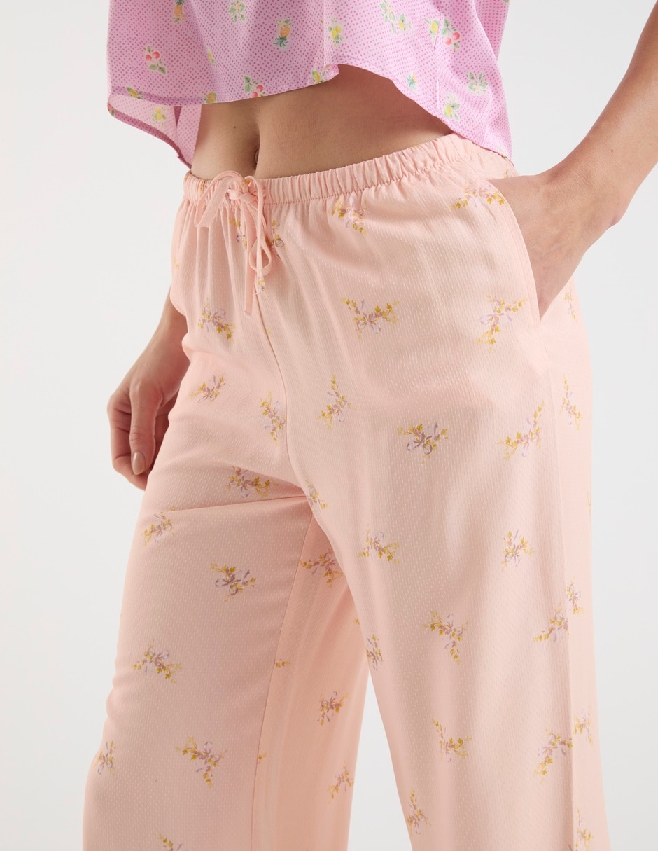 Pantalón pijama de algodón para mujer