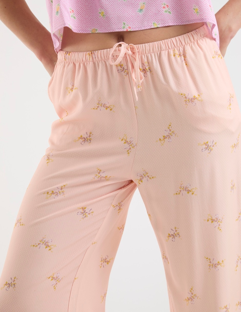 Pantalón pijama de algodón para mujer