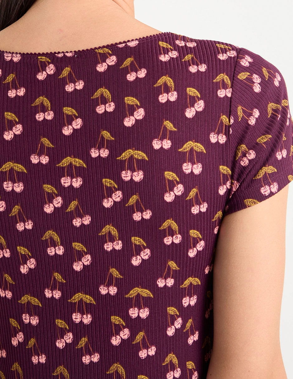 Playera pijama Etam estampado floral para mujer