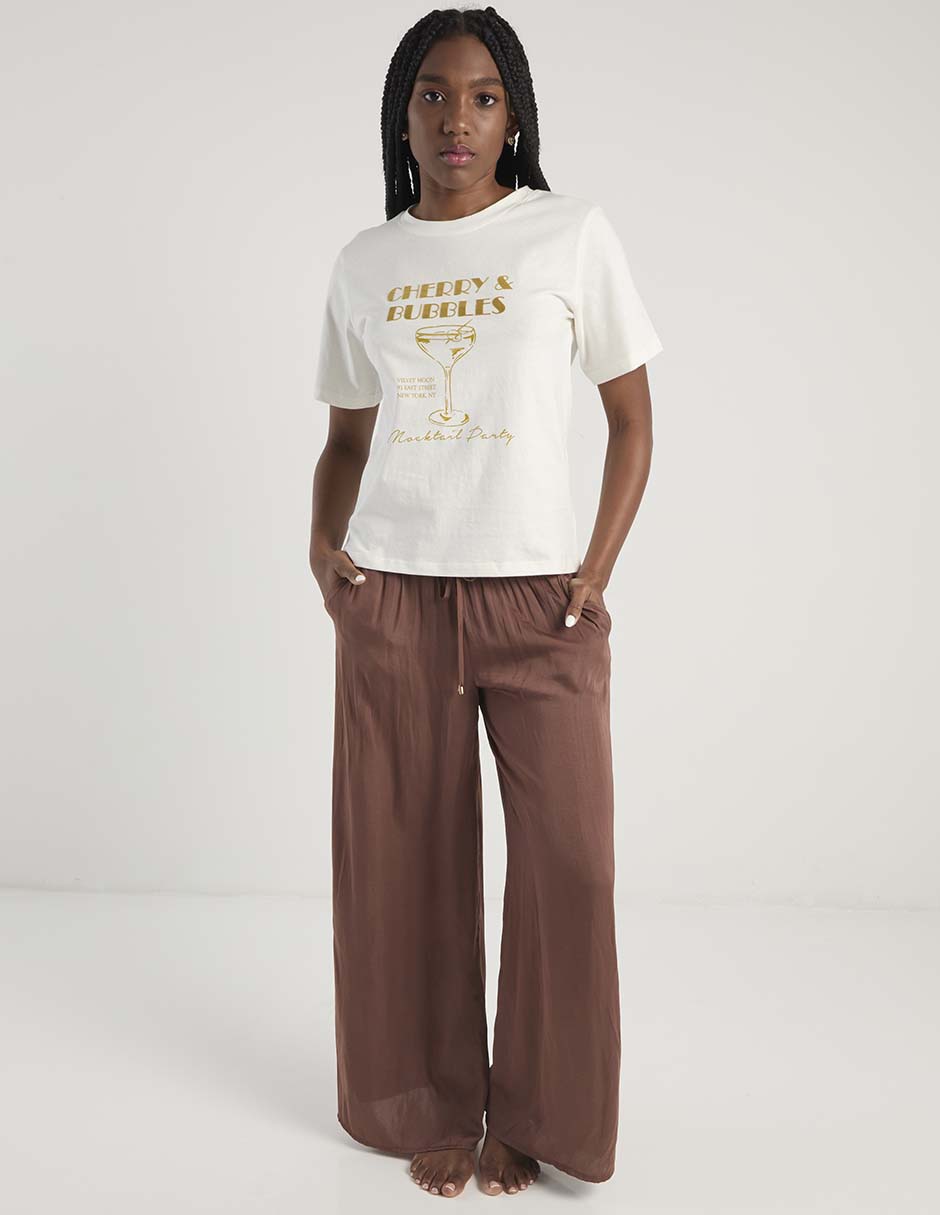 Playera pijama estampado para mujer 4
