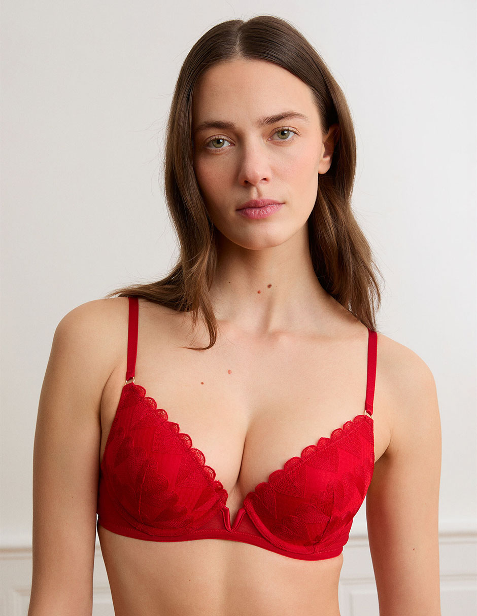 Brassiere demi copa preformada para mujer