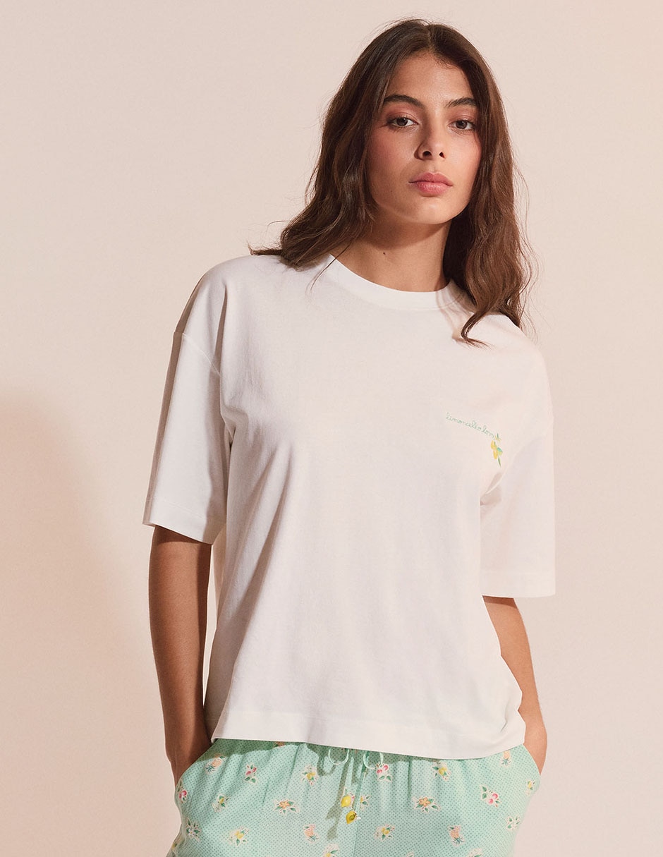 Playera pijama estampado para mujer 3