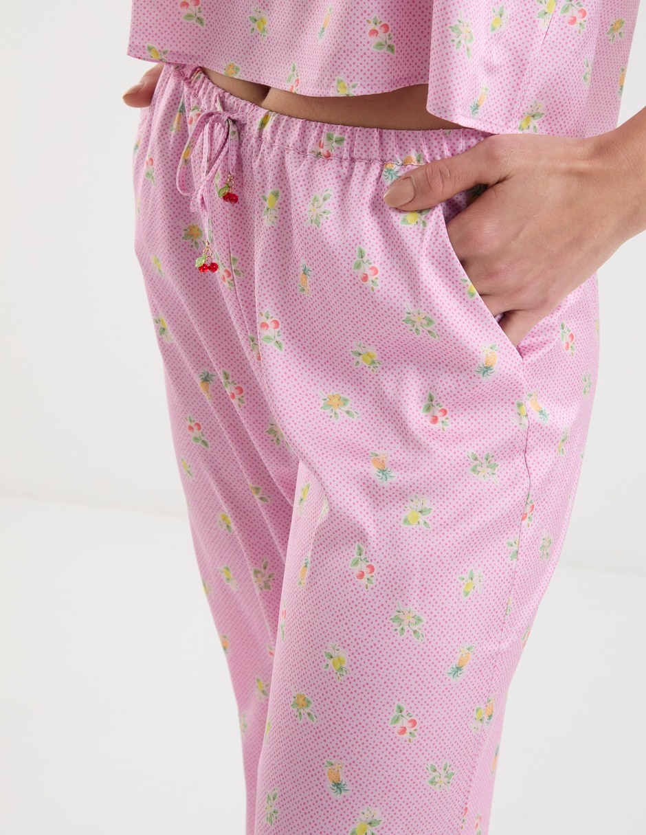 Pantalón pijama de algodón para mujer