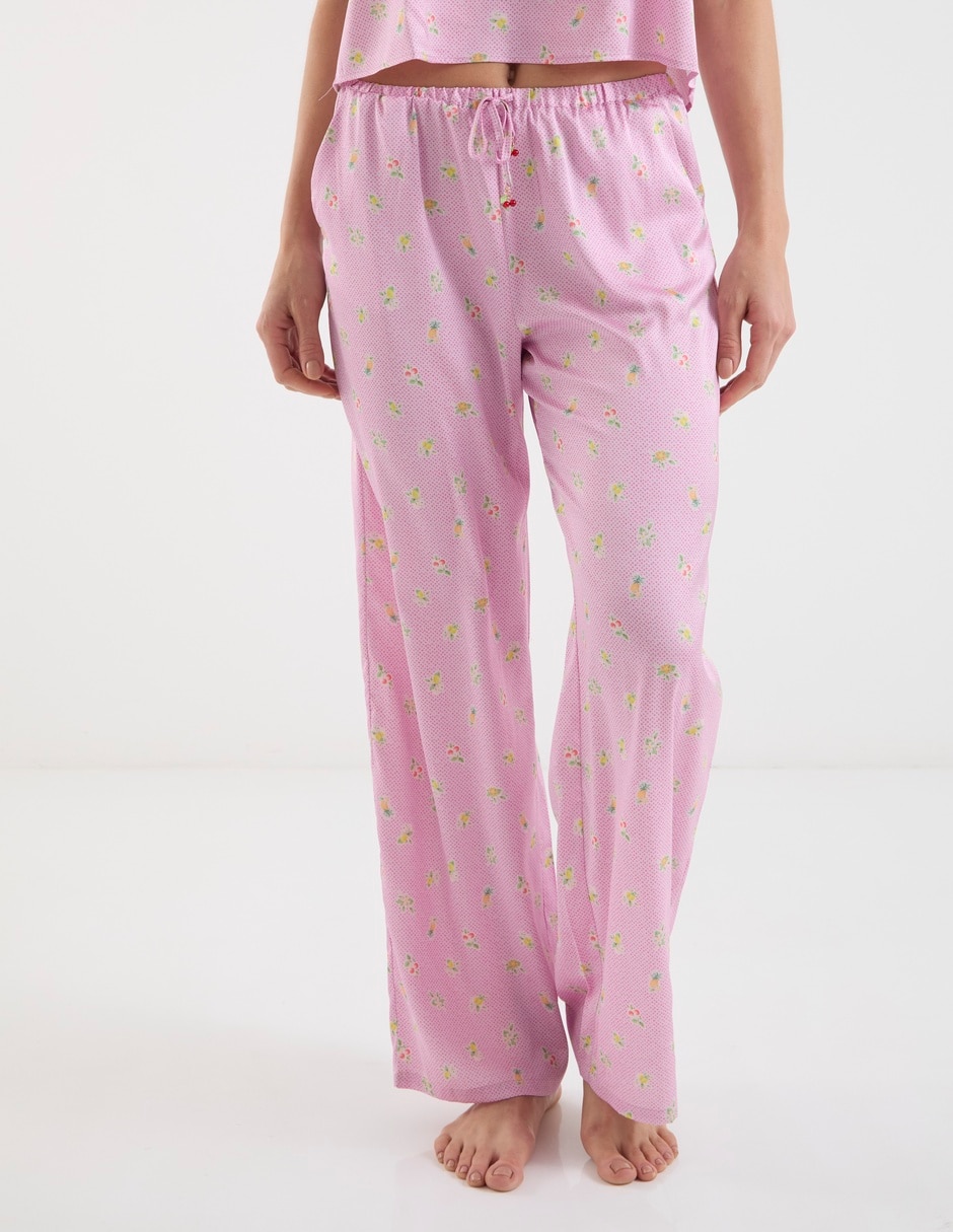 Pantalón pijama de algodón para mujer