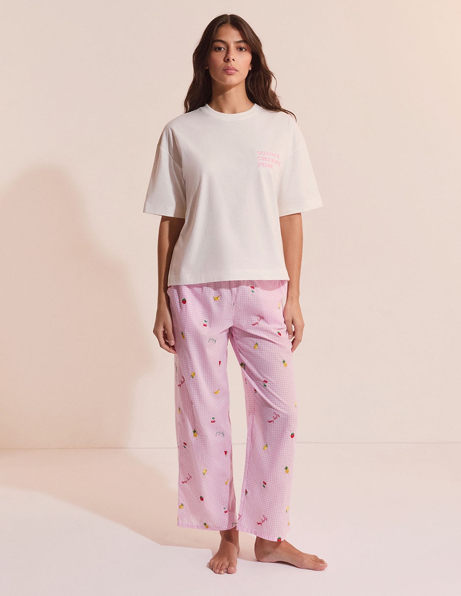 Playera pijama estampado para mujer 4