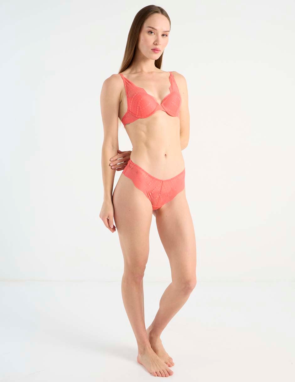 Brassiere demi etam con copa para mujer