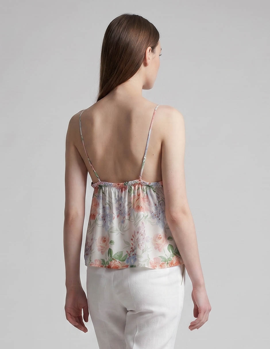 Playera pijama estampado floral para mujer 7