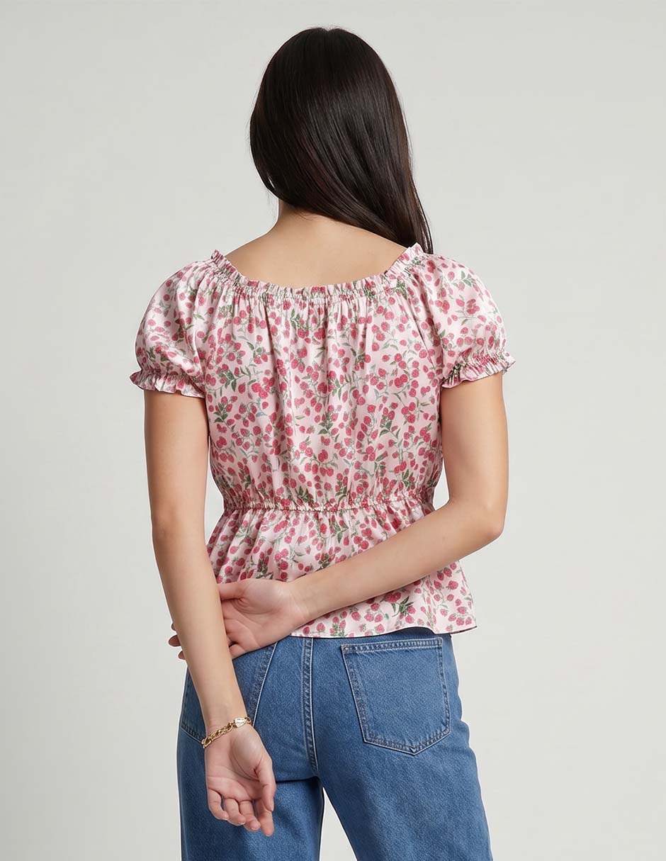 Playera pijama Etam estampado floral para mujer