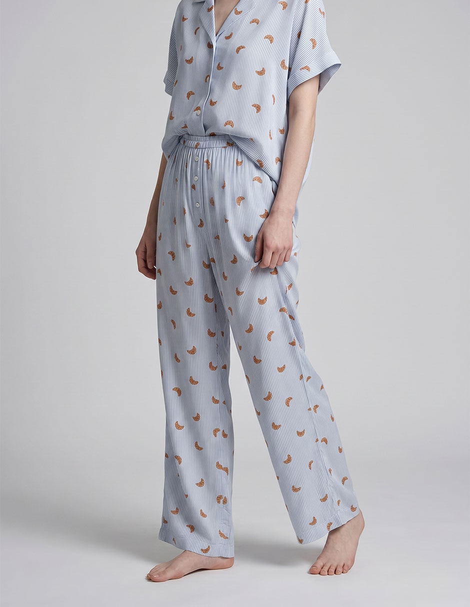 Pantalón pijama de algodón para mujer