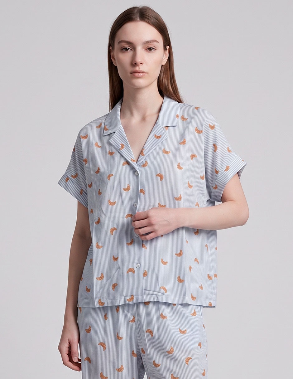 Playera pijama estampado para mujer