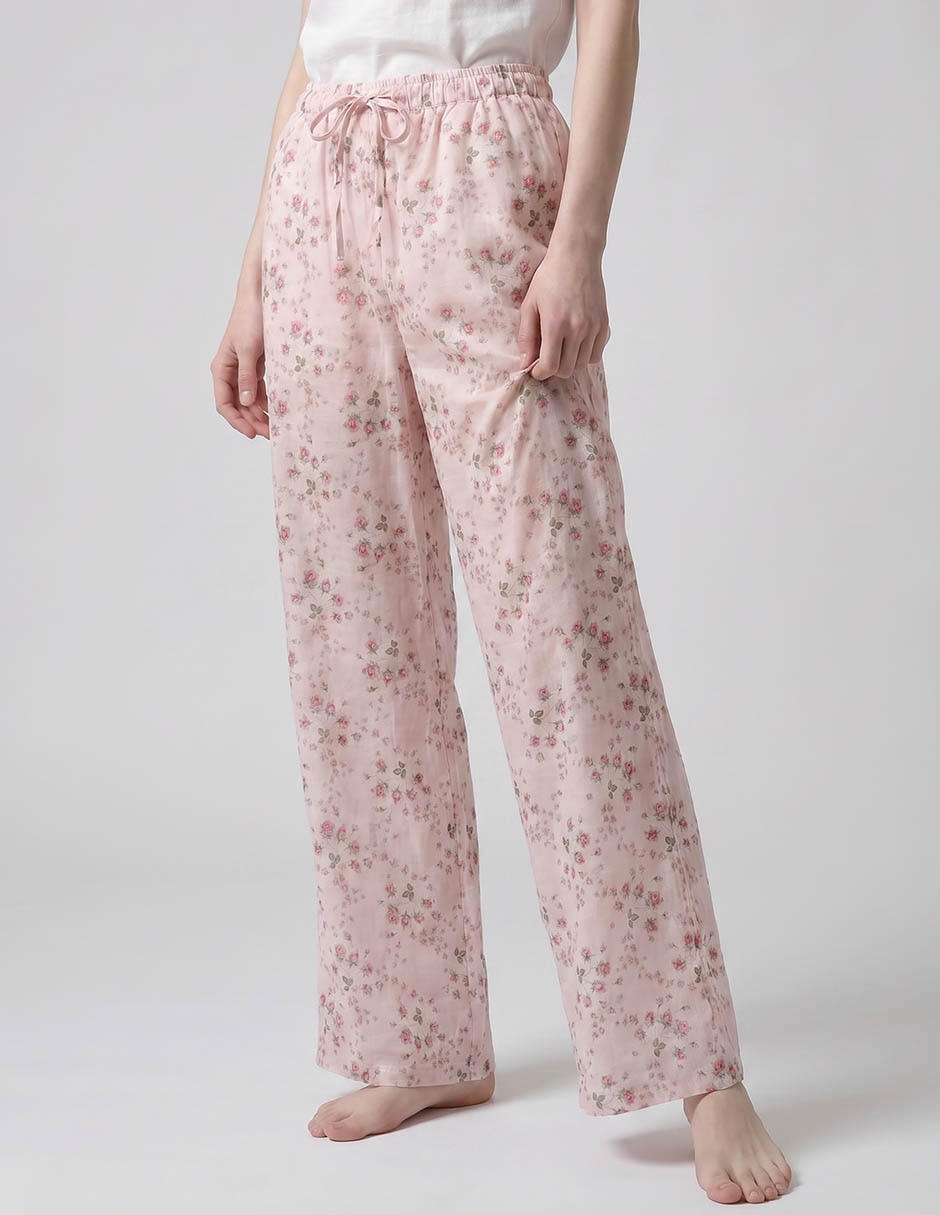 Pantalón pijama de algodón para mujer