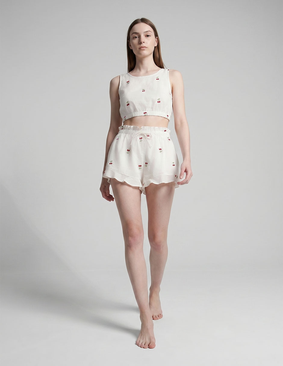Short pijama de algodón para mujer 3