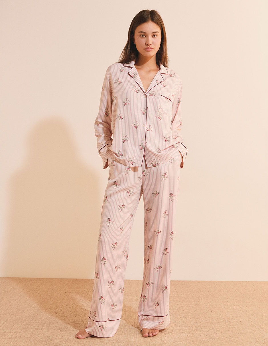 Pantalón pijama de algodón para mujer 8