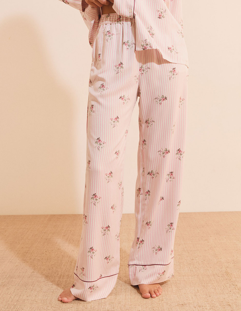 Pantalón pijama de algodón para mujer