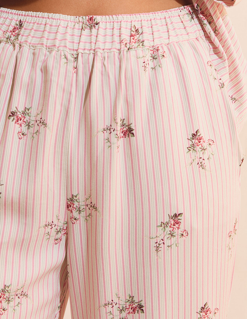 Pantalón pijama de algodón para mujer
