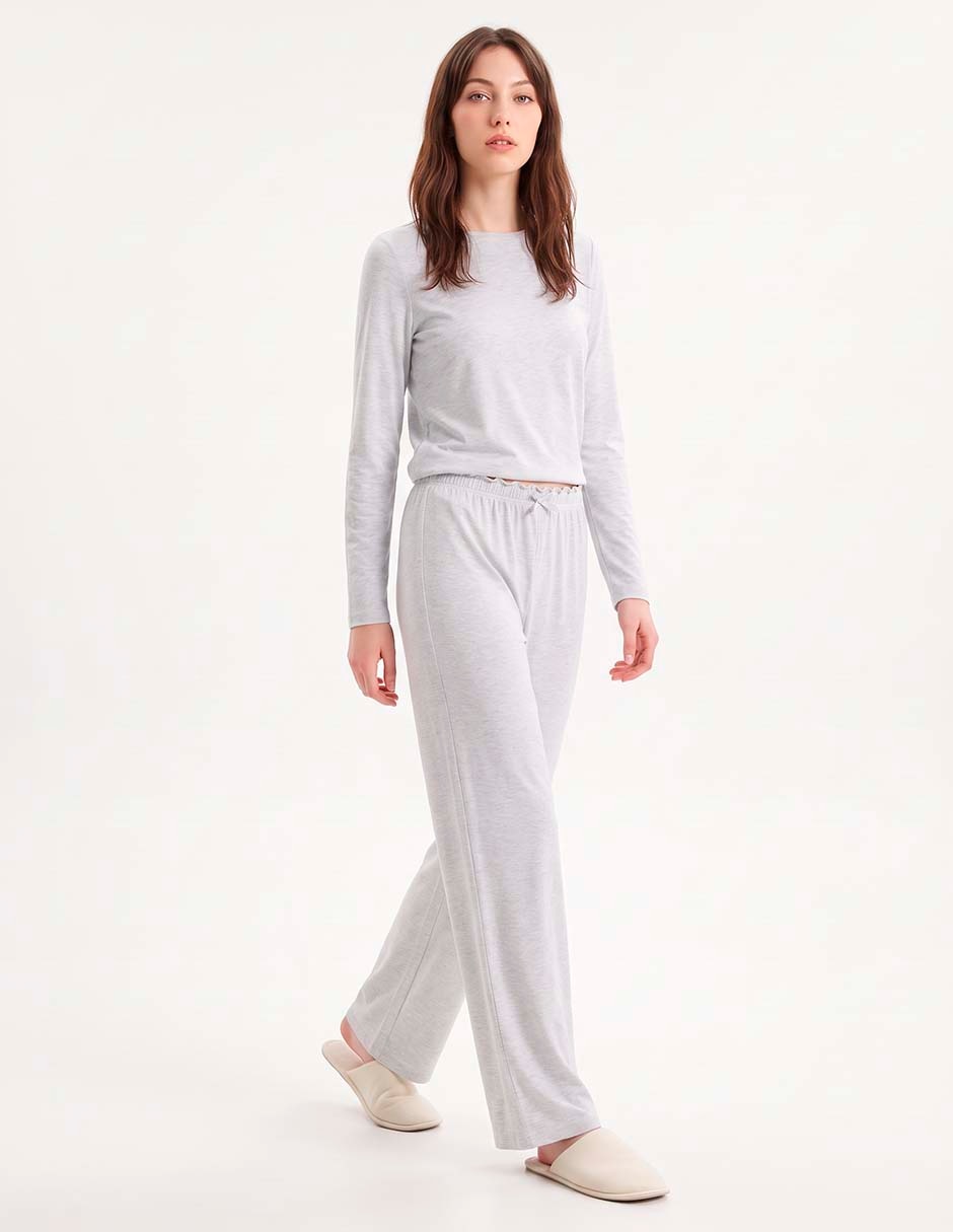 Pantalón pijama de algodón para mujer