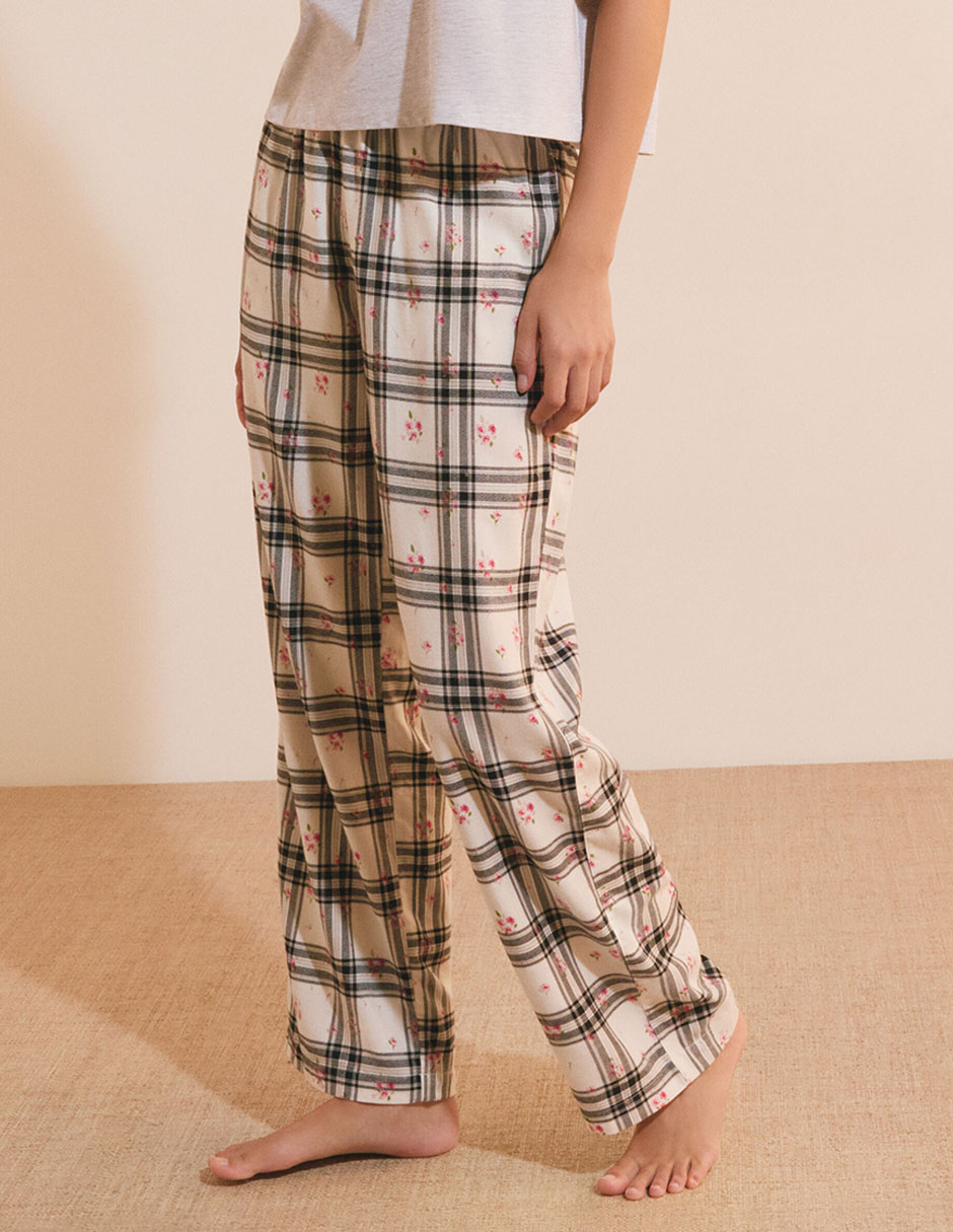 Pantalón pijama de algodón para mujer