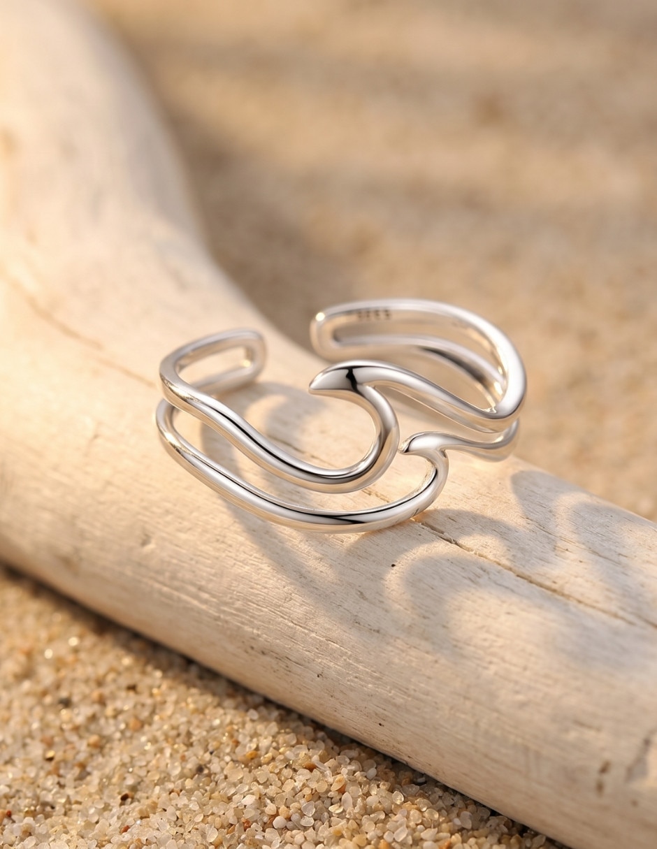 Anillo nature P925 de Plata pulido 4